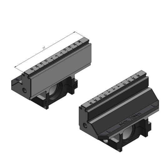 Lang Technik Spare Jaws without serration, for Makro•Grip® 5-Axis Vise 77, Jaw Width 77 mm (48085-46) 