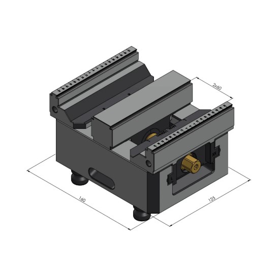 Lang Technik Center Jaw 125 (27 mm) + Spindle Length 164 mm 