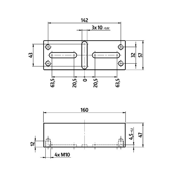 Lang Technik Profilo 125 Top Jaws, Steel 