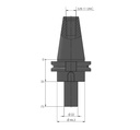 Lang Technik HAUBEX Werkzeugaufnahme CAT-40, ANSI / ASME B5.50 AD/B