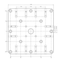 Lang Technik Quick•Tower Universal Base Plate, 446×446×27 mm, with bores