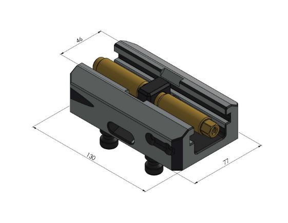 Lang Technik Centring Vice 77 Base, jaw width 46mm, length 130mm