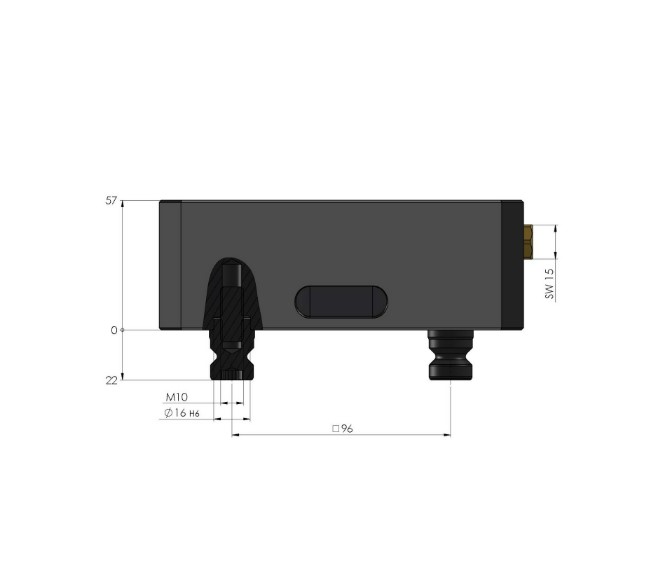 Lang Technik Centring Vice 125 Base, jaw width 125mm, length 160mm