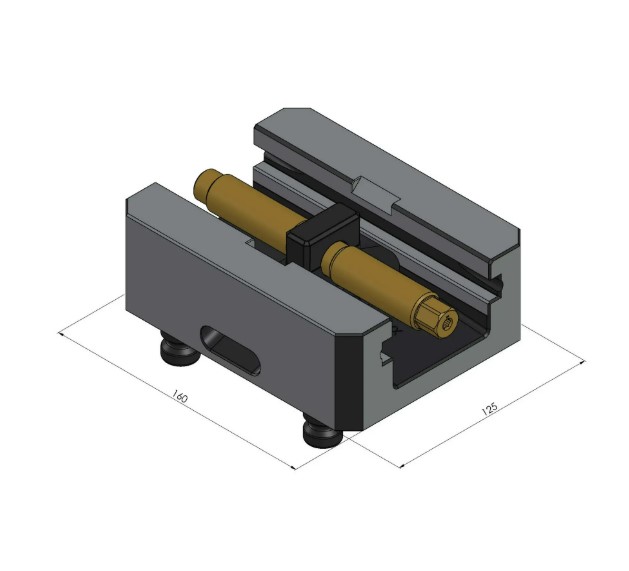 Lang Technik Centring Vice 77 Base, jaw width 77mm, length 170mm
