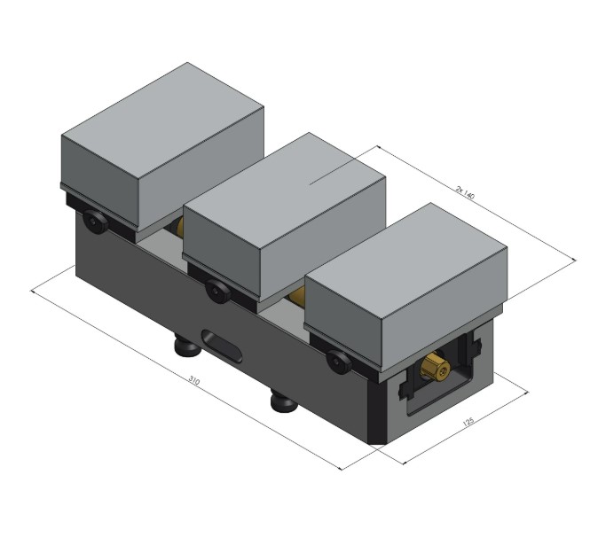 Lang Technik Avanti Center Base Jaw 125 + Spindle Length 314 mm 