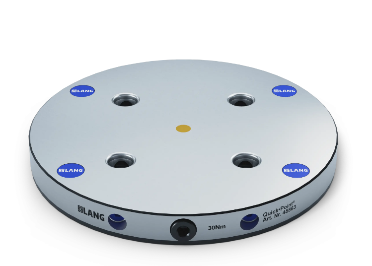 Lang Technik Quick•Point® 96 Round Plate, Ø 246×27 mm, with mounting bores for 63 mm t-slot distance 