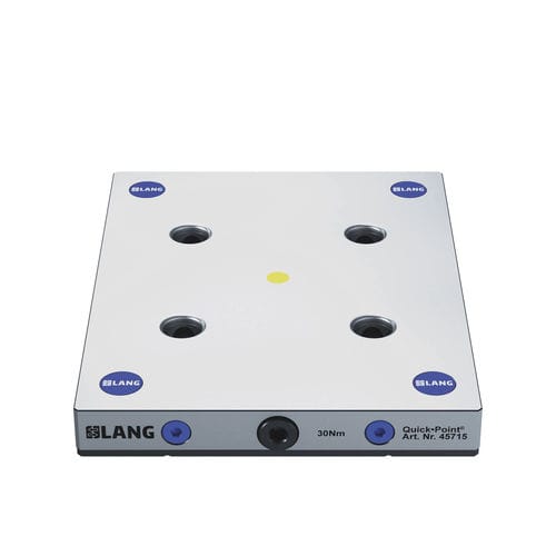 Quick•Point® 96 extended Grid Plate, 246×192×27 mm, with mounting bores for 100 mm t-slot distance 