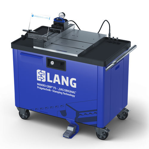 Lang Technik Trolley with Makro•Grip® FS Stamping Unit on T-Slot plate, Extended, with Standard Stamping Jaws 